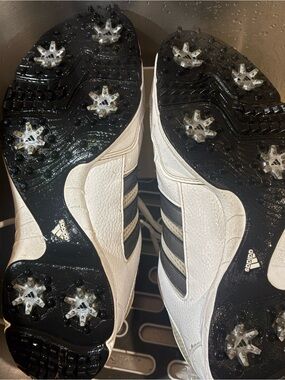 adidas Women's White and Black Golf Cleats